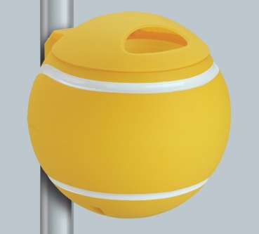 Design Papierkorb Tennisball gelb