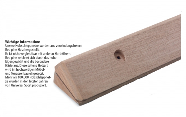 Holz-Schleppnetz PVC doppelt