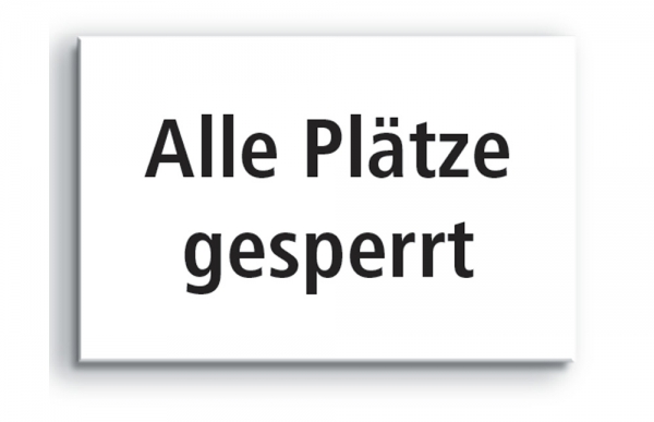 Alle Plätze gesperrt
